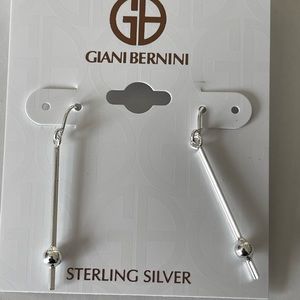 Giani Bernini Polished Ball Stick Drop Earrings in Sterling Silver